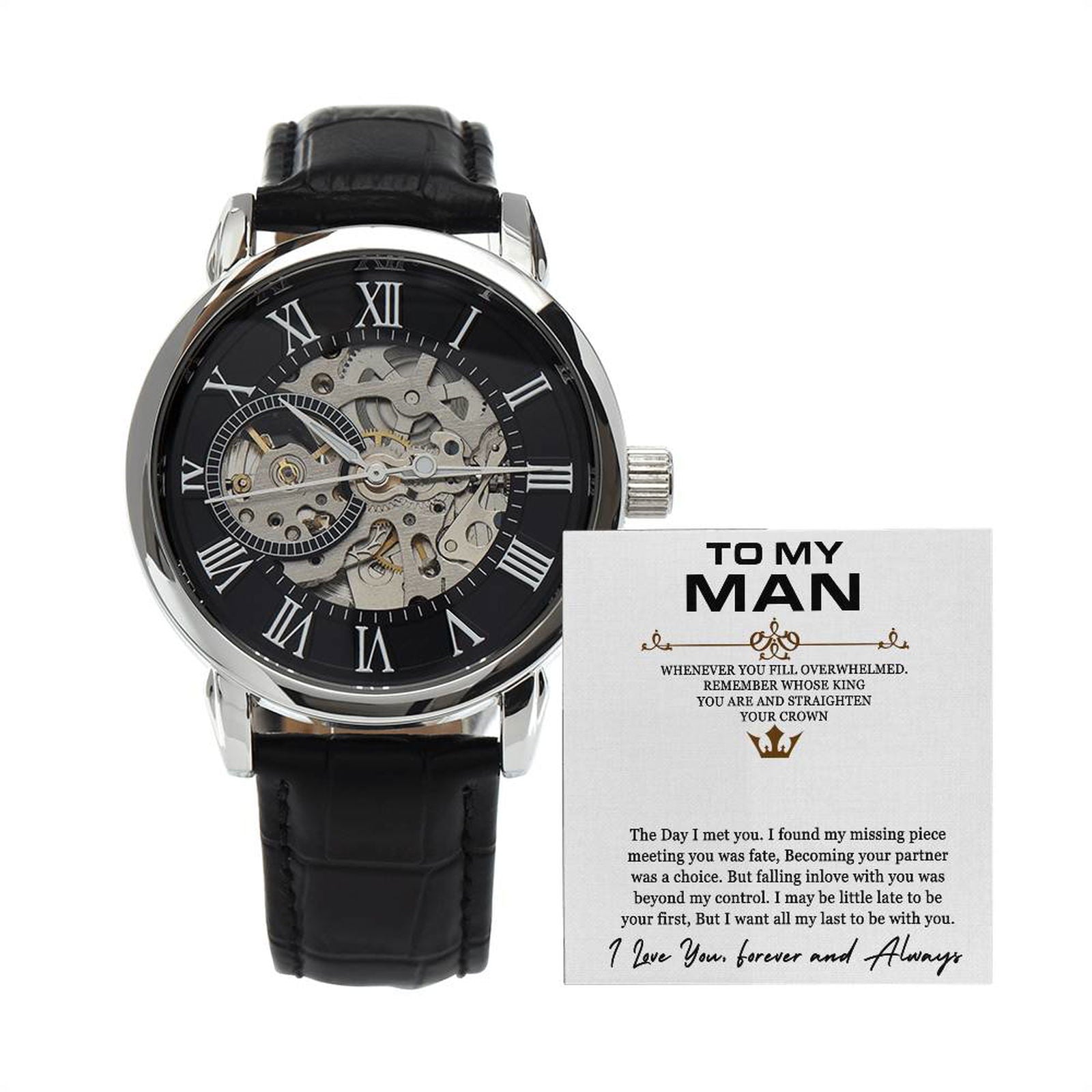 AdornedAllure® - Men's Openwork Watch For Husband + MC - AdornedAllure®