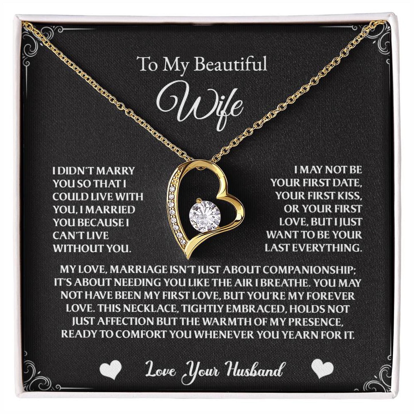 To My Wife - Forever Love Necklace - AdornedAllure®