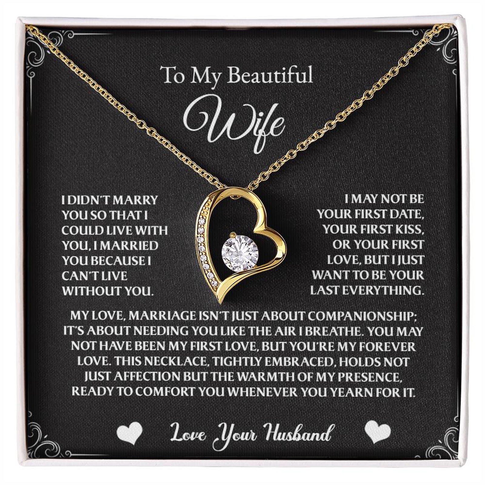 To My Wife - Forever Love Necklace - AdornedAllure®