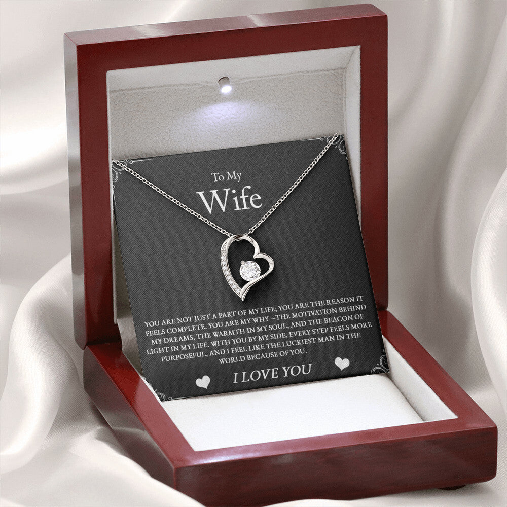 Thoughtful jewelry gift for your wife, designed with love. The necklace symbolizes your deep connection and the message "You Are My Reason" captures the essence of your eternal devotion.