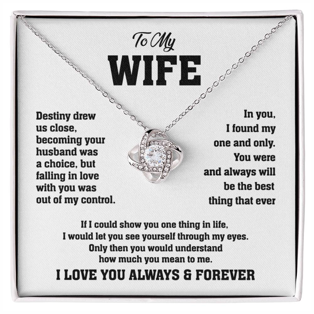 Celebrate the beauty of your love with this heartfelt gift for your wife. Featuring the message “I Love You Always & Forever,” it’s a symbol of devotion and admiration.