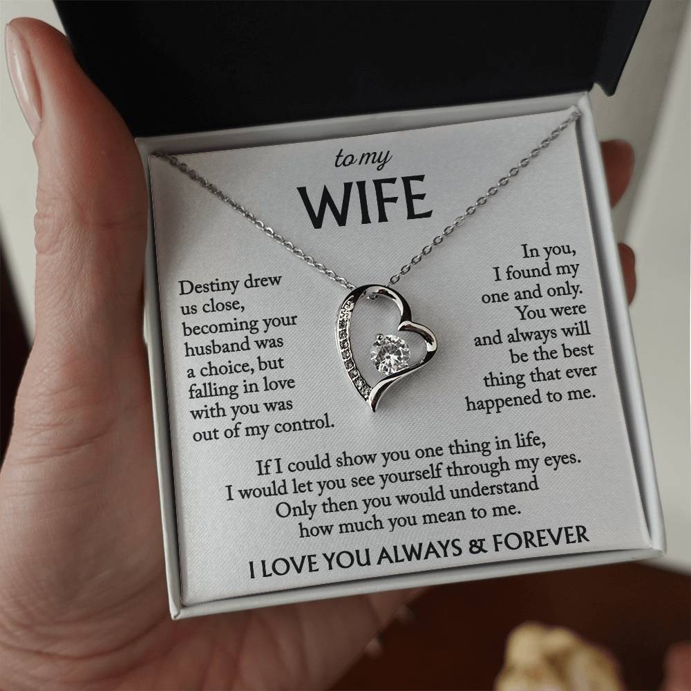 Honor your wife with a meaningful necklace engraved with “I Love You Always & Forever.” This stunning gift embodies true love, devotion, and lifelong commitment. Whether for an anniversary or no reason at all, it’s the perfect reminder of the special bond you share.