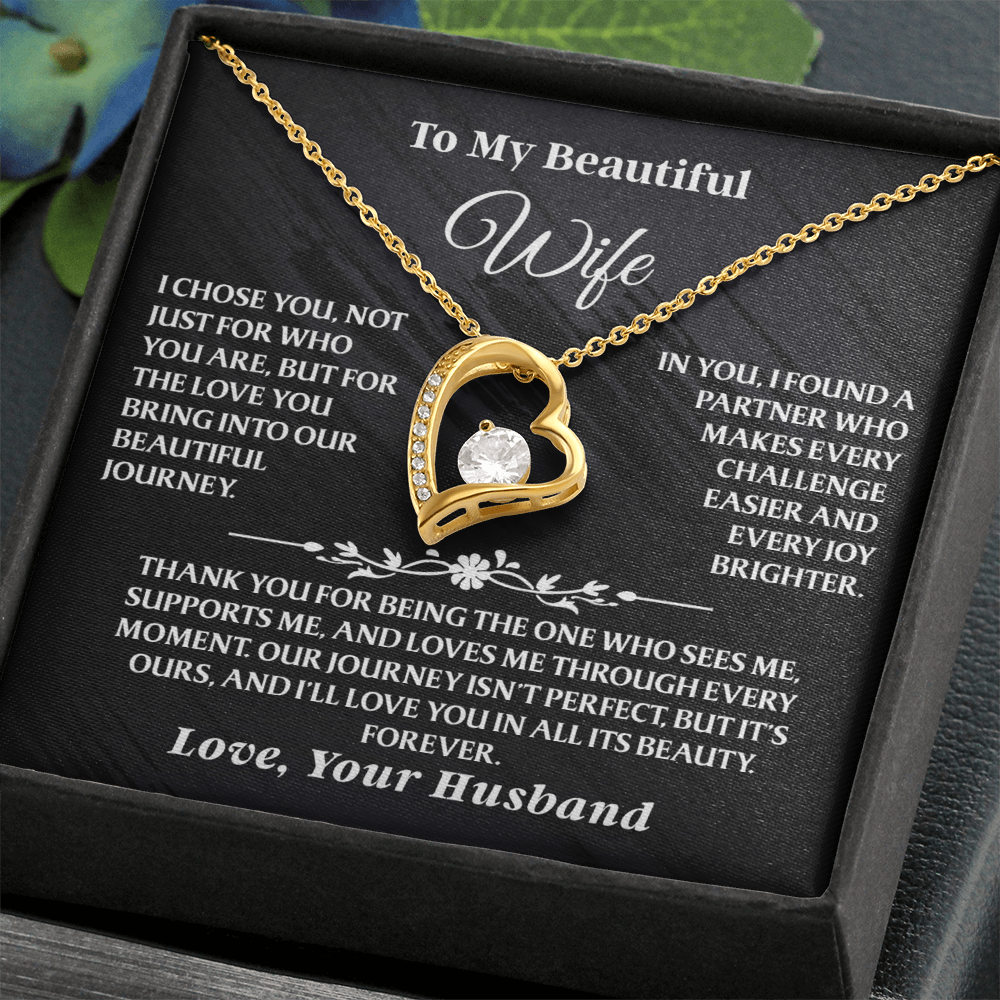 Forever Love necklace—perfect for expressing deep affection to your beautiful wife.
