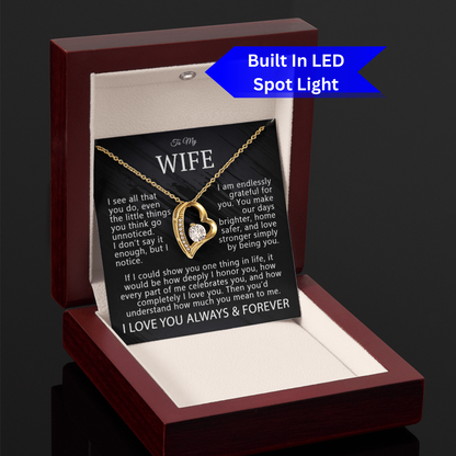 To My Wife – "I Notice You" Forever Love Necklace