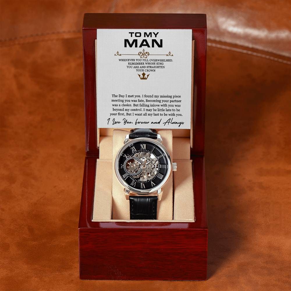 AdornedAllure® - Men's Openwork Watch For Husband + MC - AdornedAllure®