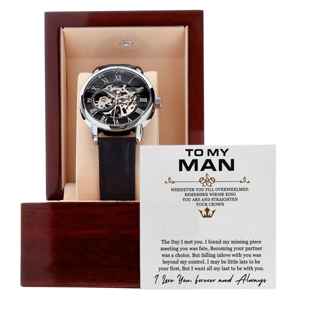 AdornedAllure® - Men's Openwork Watch For Husband + MC - AdornedAllure®