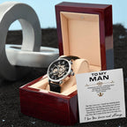 AdornedAllure® - Men's Openwork Watch For Husband + MC - AdornedAllure®