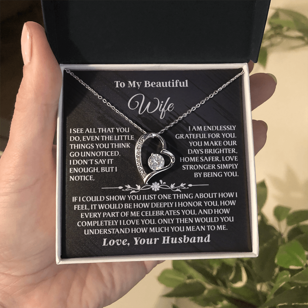 To My Wife - The “I See All That You Do” Moment Necklace