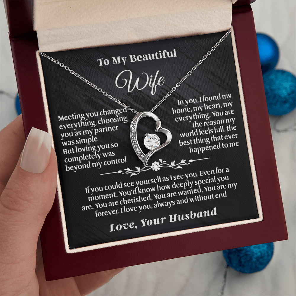 To My Wife – Forever Love Necklace Gift Set – She Opens the Box… and Knows She's Irreplaceable