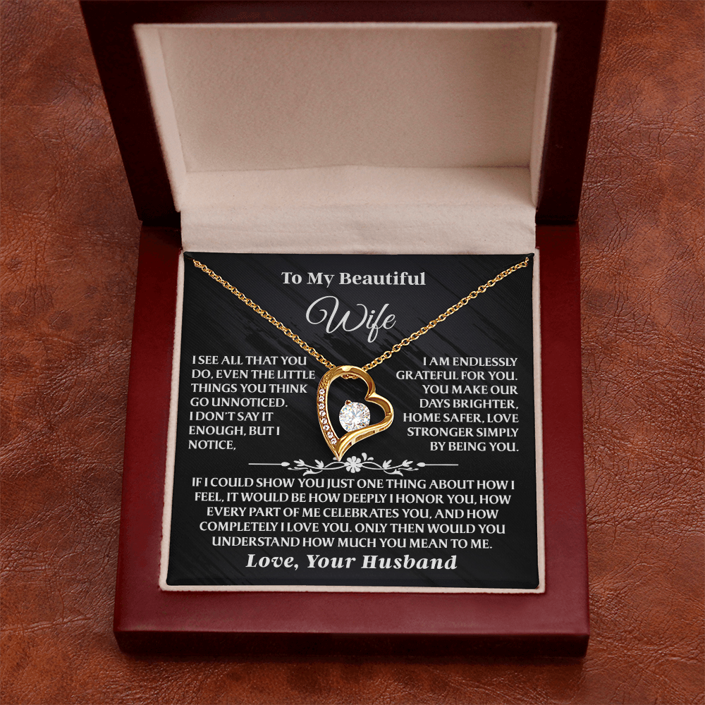 To My Wife - The “I See All That You Do” Moment Necklace