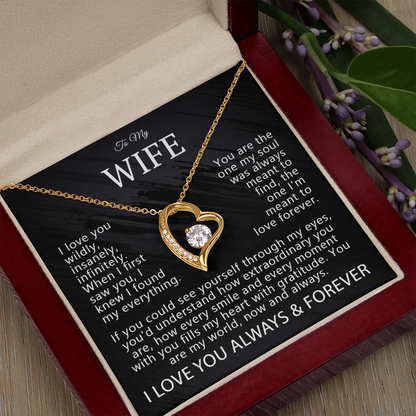 To My Wife – "I Love You Wildly" Necklace Gift Set