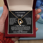 Sentimental necklace for wife, expressing love that lasts a lifetime.

