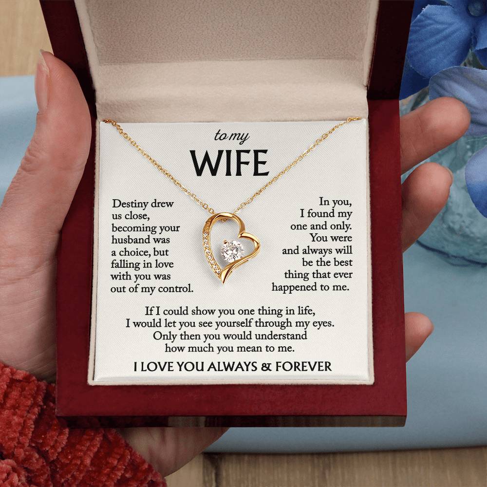 To My Wife - I Love You Always & Forever - Necklace Gift Set