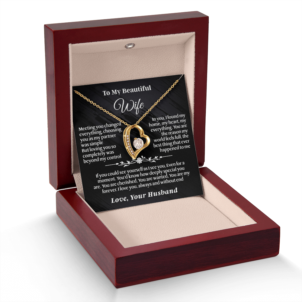 To My Wife – Forever Love Necklace Gift Set – She Opens the Box… and Knows She's Irreplaceable