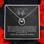 Romantic gift set for wife featuring the “Lucky in Love” necklace. A heartfelt expression of love and appreciation for the woman who makes your life feel truly blessed.

