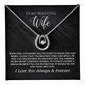 Celebrate your love story with this “Lucky in Love” necklace gift set for your wife. A beautiful way to express gratitude for the joy and luck she brings into your life.

