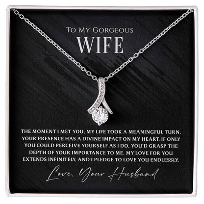 To My Gorgeous Wife - Whispers of Forever Necklace Gift Set