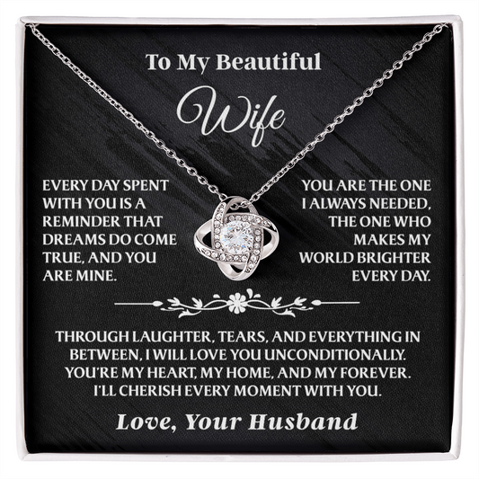 To My Beautiful Wife - Love Knot Gift Set - AA17