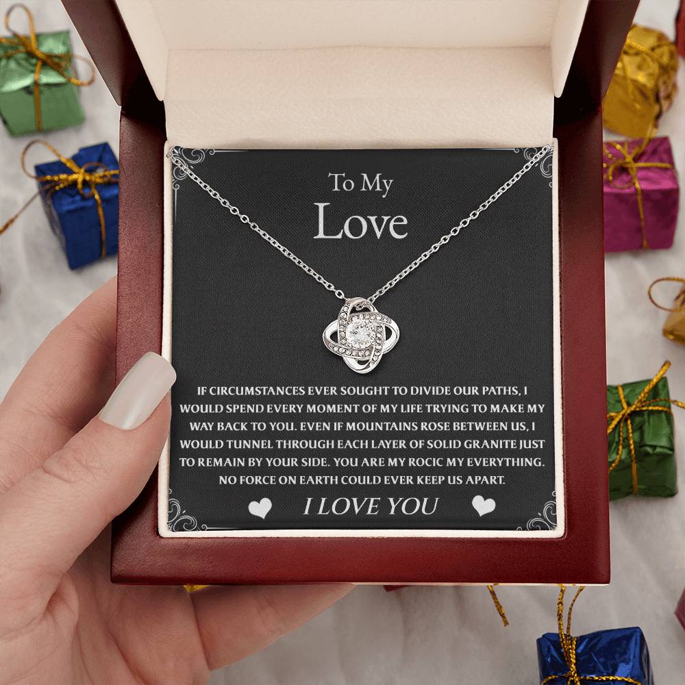 Give a timeless gift with the Inseparable Bonds Necklace. Crafted to reflect forever love, this piece speaks volumes about your deep, lasting connection with the one you love.

