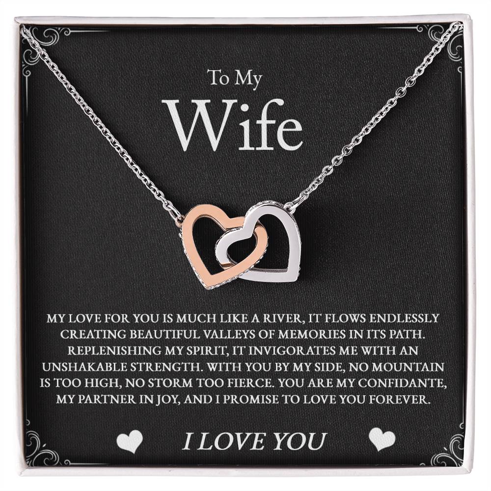 Express your affection with this romantic Hearts Necklace, symbolizing a flowing river of love. A perfect gift to show your special someone just how deeply you care.

