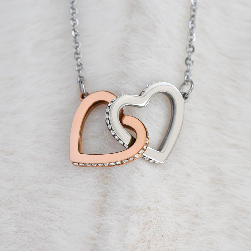 To My Granddaughter - Birthday Gift for Granddaughter - Interlocking Hearts Necklace