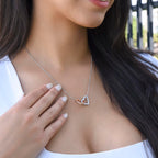 Beautiful Hearts Necklace titled "River of Love," designed to melt hearts. A meaningful jewelry piece for your beloved that celebrates a love that flows endlessly and passionately.