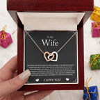 Romantic gift for your special someone – this elegant Hearts Necklace symbolizes the steady, powerful current of your shared love. The “River of Love” message says it all.

