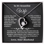 Elegant necklace gift for a beloved wife, symbolizing eternal love and devotion.