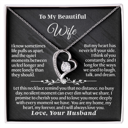To My Wife – Forever Love Necklace Gift Set - She Opens the Box… and Feels Closer Again