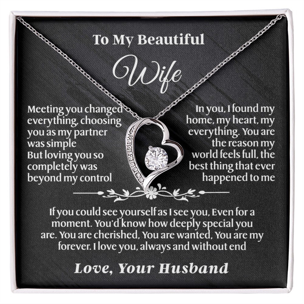 To My Wife – Forever Love Necklace Gift Set – She Opens the Box… and Knows She's Irreplaceable