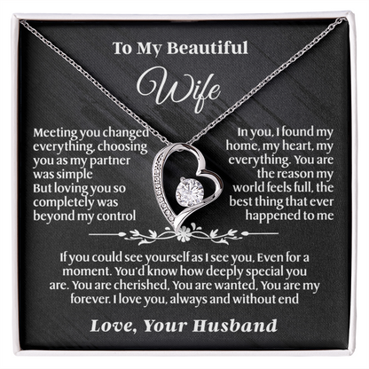 To My Wife – Forever Love Necklace Gift Set – She Opens the Box… and Knows She's Irreplaceable
