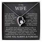 To My Wife – "I Notice You" Forever Love Necklace