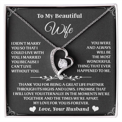 Forever Love Necklace To My Wife - Beautiful Gift for Wife