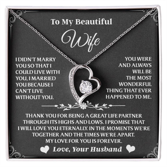 Forever Love Necklace To My Wife - Beautiful Gift for Wife