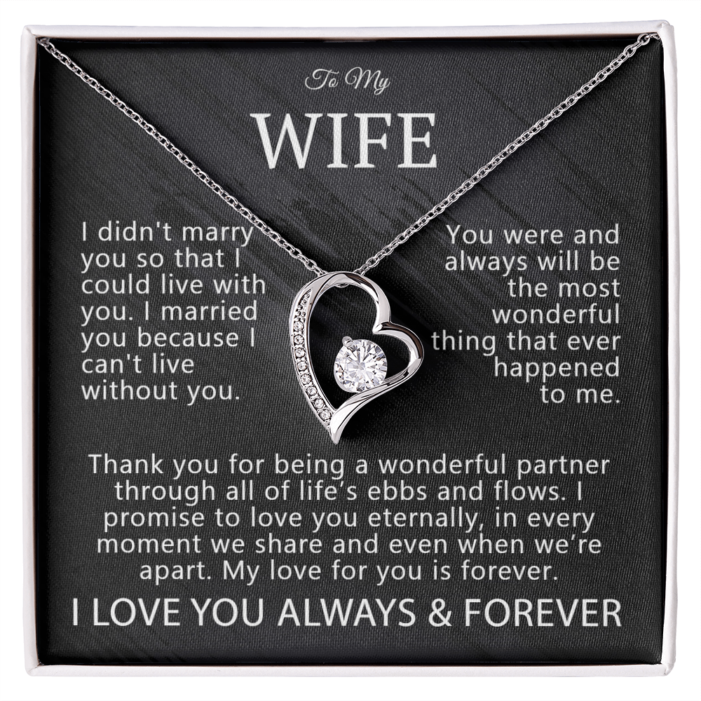 To My Wife – My Forever Love Necklace Gift Set