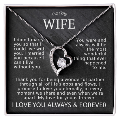 To My Wife – My Forever Love Necklace Gift Set