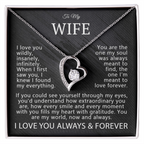 To My Wife – "I Love You Wildly" Necklace Gift Set