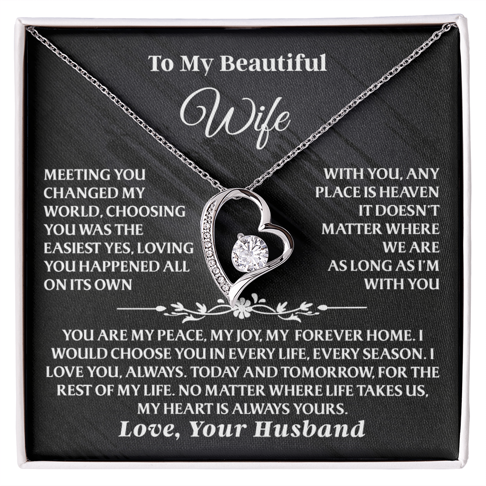 Heaven With You Wife Necklace Gift Set – She Opens It and Feels Forever Loved