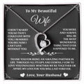 Dazzling necklace with heart charm—perfect way to say “I love you” to your wife.