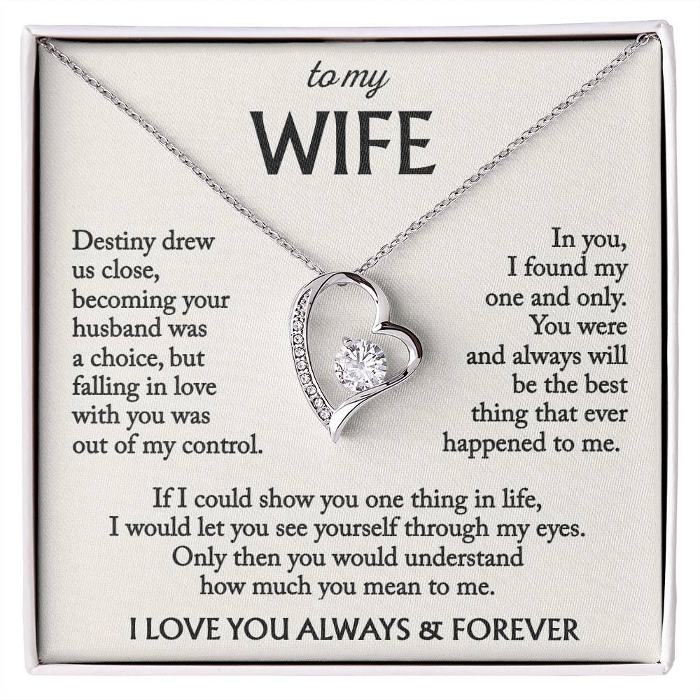 To My Wife - I Love You Always & Forever - Necklace Gift Set