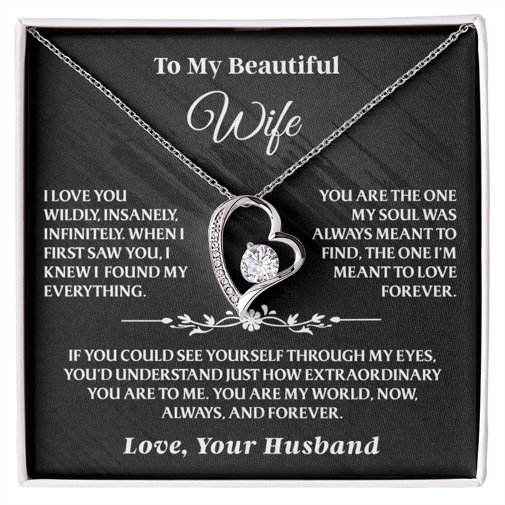 To My Wife - Forever Love Necklace Gift Set - AA40