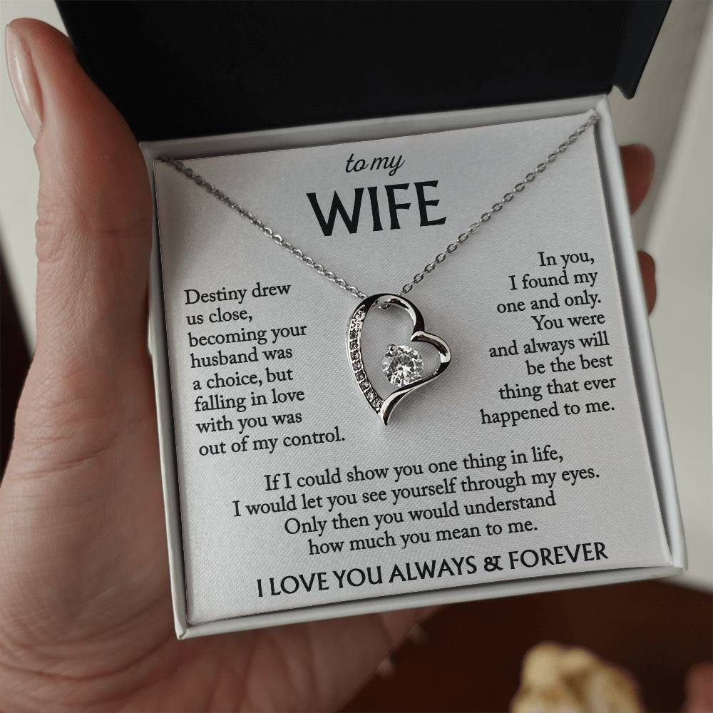 To My Wife - I Love You Always & Forever - Necklace Gift Set