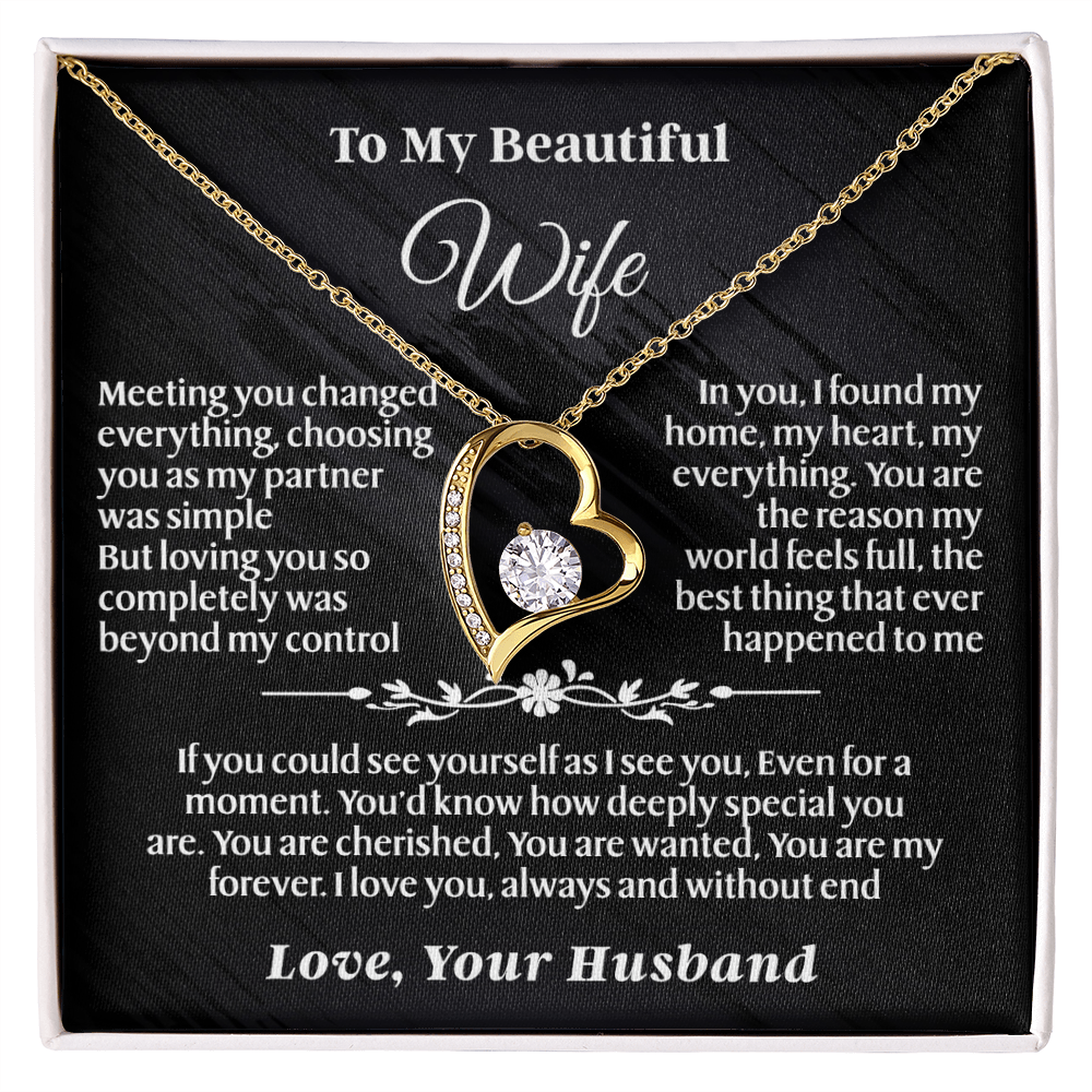 To My Wife – Forever Love Necklace Gift Set – She Opens the Box… and Knows She's Irreplaceable