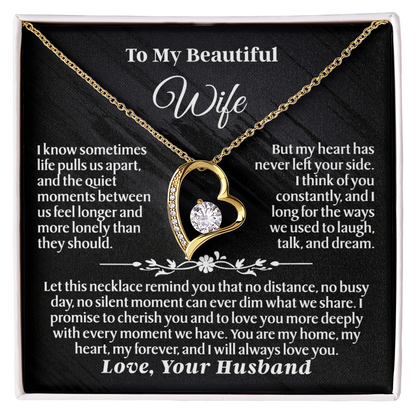 To My Wife – Forever Love Necklace Gift Set - She Opens the Box… and Feels Closer Again