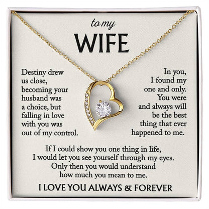 To My Wife - I Love You Always & Forever - Necklace Gift Set