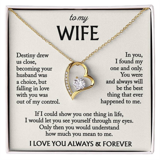 To My Wife - I Love You Always & Forever - Necklace Gift Set