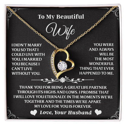 Forever Love Necklace To My Wife - Beautiful Gift for Wife