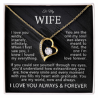 To My Wife – "I Love You Wildly" Necklace Gift Set