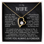To My Wife – "I Notice You" Forever Love Necklace