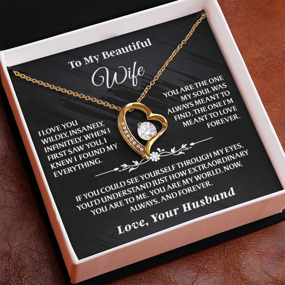 To My Wife - Forever Love Necklace Gift Set - AA40